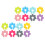 16 Pièces Marqueurs De Vin En Silicone Fleurs Couleurs 1