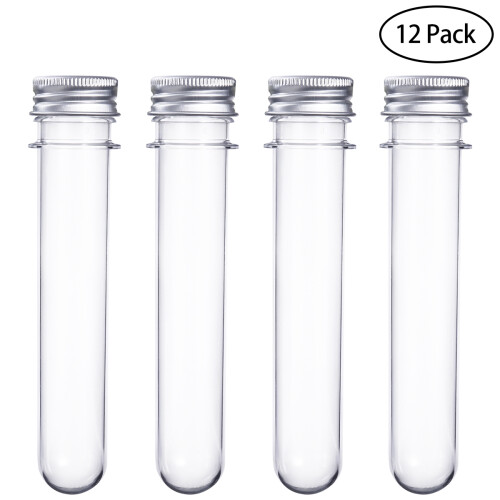 12 Pièces Tubes À En Plastique Couvercles Vissables 40 Ml