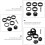 Set De Rondelle Joint Fourche , Kit Tournesol, Noir 11