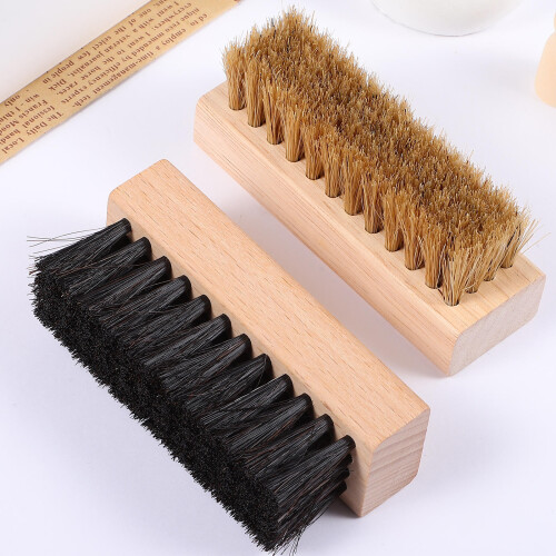 2 Pièces Brosses À Chaussures Pour Cuir Et Bottes Chiffon 2