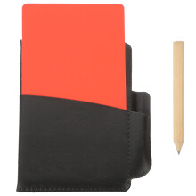 1Set Scheidsrechter Kit Met Zwart Bamboe Rood En Kaarten