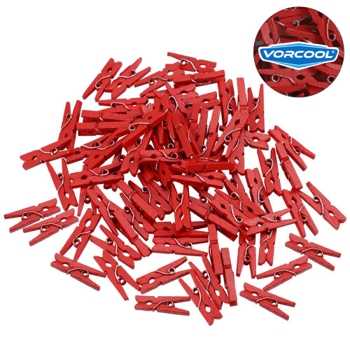 100 Pièces Mini Pinces En Naturel Pour Papier Câbles