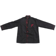 De Chef À Longues Unisexe Noir Taille L
