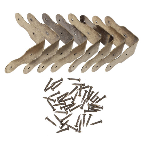 8 Pièces Protecteurs D'Angle De Boîte Style Chinois Avec Vis (Bronze) 2