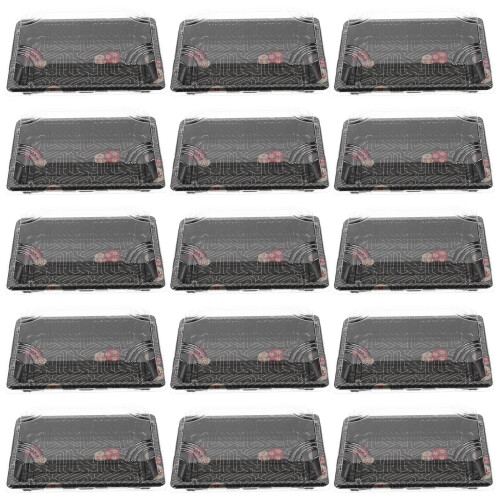 25 Pièces Boîte Sushi Réutilisable En Plastique Couvercles