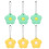 6 Pezzi Copritasto In Silicone A Forma Fiore Per Chiavi 5