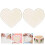 2 Pezzi A Cuore In Legno Per Cestino All'uncinetto 6