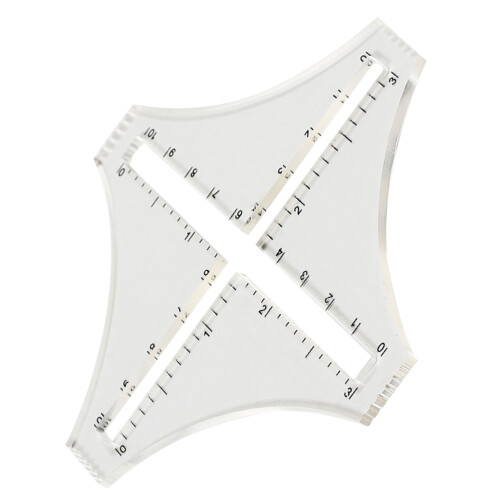 Righello Per Taglio Tessuti Patchwork Trasparente Densità 1