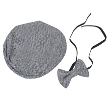 1 Set Accessori Fotografici in Cotone per Neonato con Cravatta a Farfalla