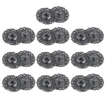 10 Pezzi Fibbie Metalliche 30 Mm A Forma Fiocco Neve Per Cucito