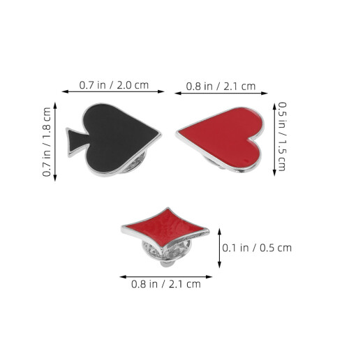 8 Pezzi Spilla Bavero In Con Carte Unisex 2