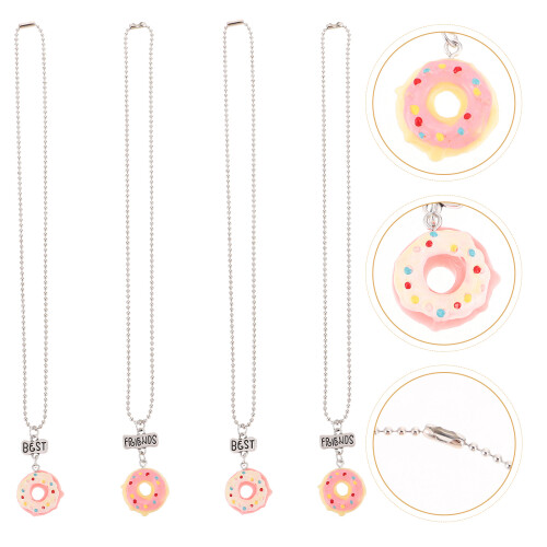 2 Sets Vriendin Ketting Donut Hanger Sieraden 2