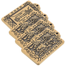 4St God Van Fortuin Amulet Koperen Hanger Decoratief