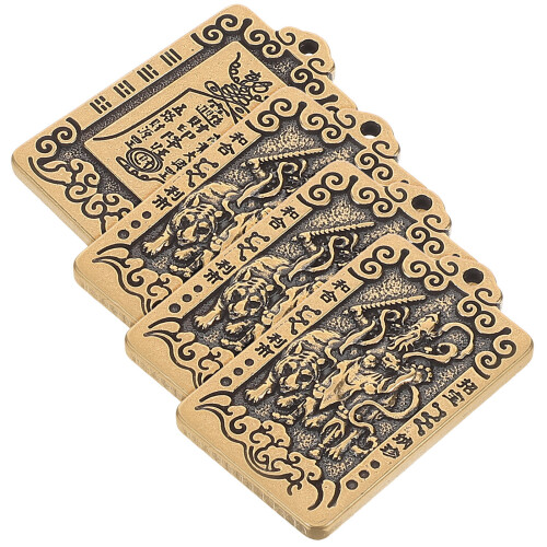 4St God Van Fortuin Amulet Koperen Hanger Decoratief