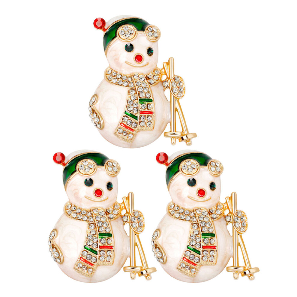 3 Sztuki ŚWięTego MikołAja Z Kamieniami Rhinestone I Emalią-image