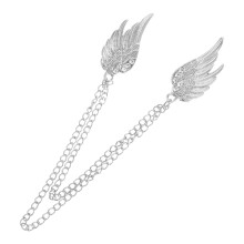 Angel Wing Tassel Łańcuchowy Brosz Srebrnego Z Kamieniami