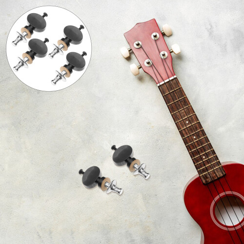 4 Pcs Tarraxas Para Ukulele E Guitarra Com Botão De Afinação 1