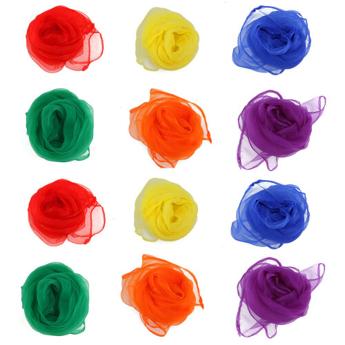 12 Unidades Lenço Quadrado De Cores Pastel Para