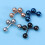 8 Peças 5Mm Aço Inoxidável Barbell Piercing Conjunto 7
