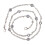Tracolla Borsa Catena Metallo Argento Con Cristalli Per Mini Borse 11