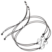2Pièces Bracelets Et Décor Poignet Noir En Acier Inoxydable