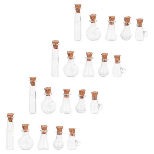 20 Frascos De Poção Com Tampas De Cortiça Para DIY