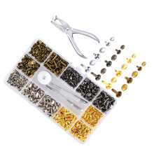 1 Rebites De Couro 6mm 8mm Com Kit Ferramentas