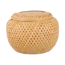 1Bamboe Mand Met Natuurlijke Opbergbox Voor Thee En Snacks
