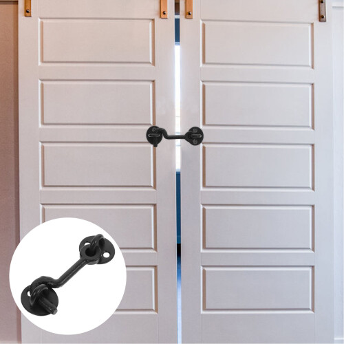 Conjunto De Gancho E Fecho Com Olhal Para Janela E Porta De 1