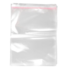 100 Unidades Saco Plástico Transparente 30 X 40 Cm Com Adesivo