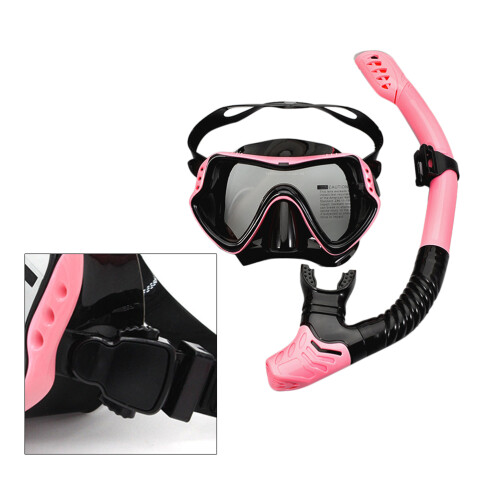 Conjunto De Máscara De Silicone Com Snorkel Antiembaçante 2