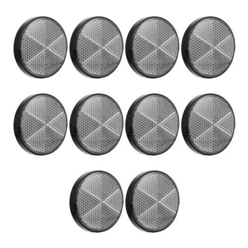 10 Unidades Refletor Redondo Universal Para Motocicleta Scooter E