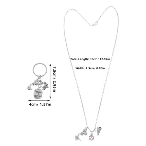 Conjunto Chaveiro Colar Pingente Ginástica 2