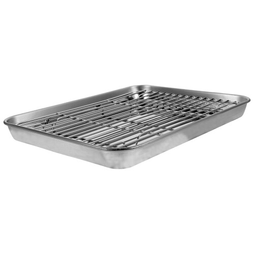 baking sheet pan with wire rack stainless steel oven tray kitchen