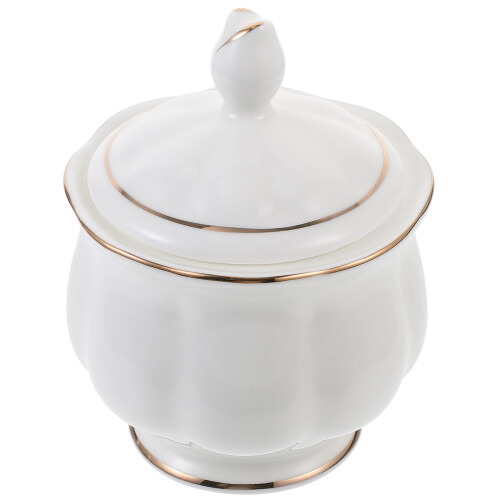 Ceramisk Sockerburk Med Lock För Kondiment