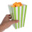 40Pcs Gröna Randiga Popcornhinkar – Pappersbehållare För , 4