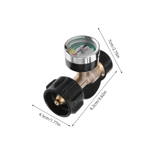 2St Propanflaskadapter Manometer För Qcc1 Gasflaska 2