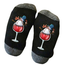 Chaussettes amusantes en coton pour hommes, nouveauté-gris noir