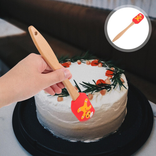 Roter Kuchenspachtel Silikon Weihnachtsdesign 1