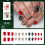 Faux ongles verts à pression de noël, 24 pièces, couverture 2