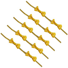 100Pcs Baka Förpackningsband Älskvärda Slipsnötar Matförslutningar Gul