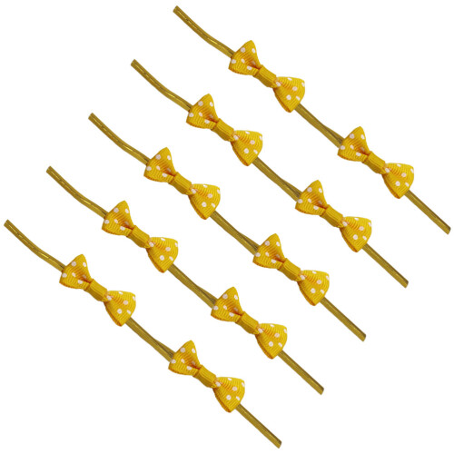 100Pcs Baka Förpackningsband Älskvärda Slipsnötar Matförslutningar Gul