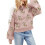 Pull à motif de cerf pour femmes, confortable,-Rose XL 1