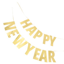 1Set Paper 2024 New Year Banner Garland for Party Decoration