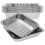 10St Djupa Engångs Aluminiumfolie Formar Matlagningsformar Silver 1