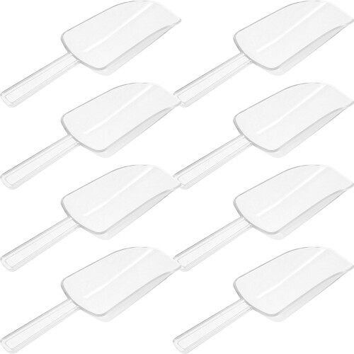 8Pcs Mini Scoops Clear Food Serving Scoop