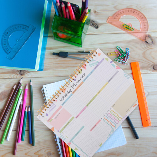 Weekly Planner Spiralbindning, Projektplanerare, Dagbok (B5) 2