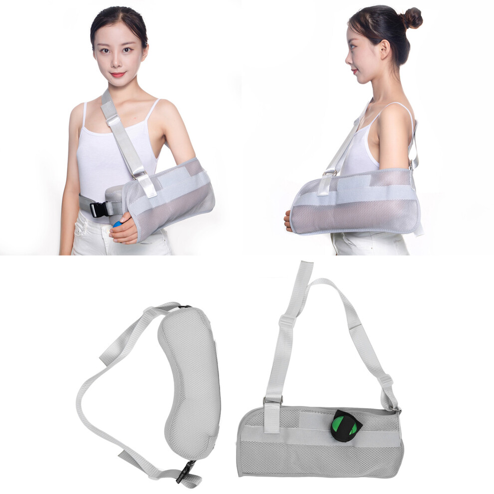 Breathable Adjustable Shoulder Sling with Arm Pillow for Dislocation & Pain