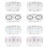 1 Set 8Pcs Linsfodral Bärbara Förslutna Linsförvaring 1