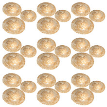 36Pcs Små Halmhattar Miniatyr Stickad Hatt Lillhalmhatt För Hantverk